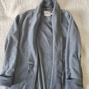 UGG Charcoal plush bathrobe